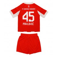 Bayern Munich Aleksandar Pavlovic #45 Domáci Detský futbalový dres 2025-26 Krátky Rukáv (+ trenírky)